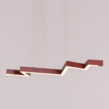 Bolt (Medium, Wooden, Dimmable LED with Remote Control) Chandelier