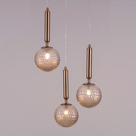 White Lies (Gold, 3 Head) Pendant Light