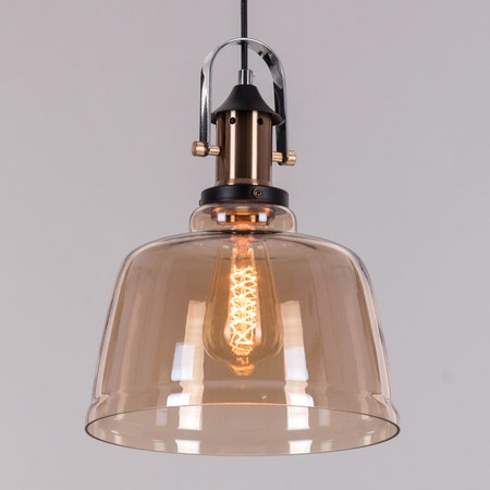 Glassy Eyed (Amber) Glass Pendant Light