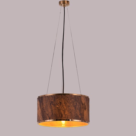 Touch & Glow (Gold) Stone Veneer Pendant Light