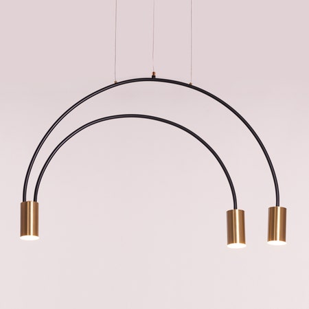 New Season (Black, Gold, Built-In LED) Pendant Light