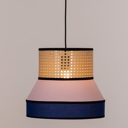 Make The Tea (Pink, Blue) Rattan Pendant Light