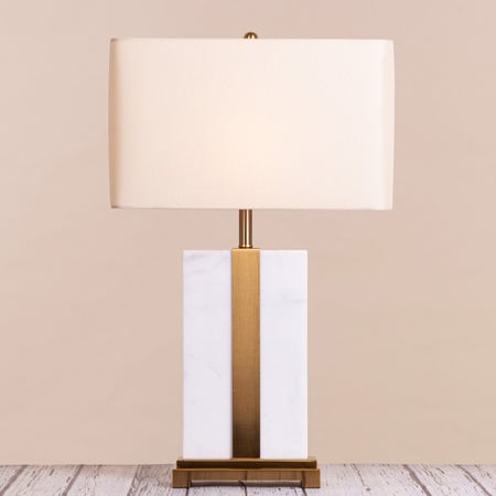 Just A Memory (White, Gold) Marble Table Lamp