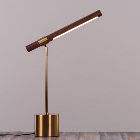 The Better Half (Gold, Built-In LED) Study Table Lamp