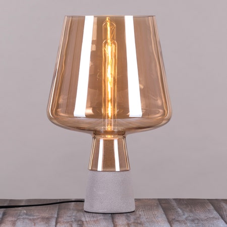 Tea For Two (Amber) Stone Table Lamp