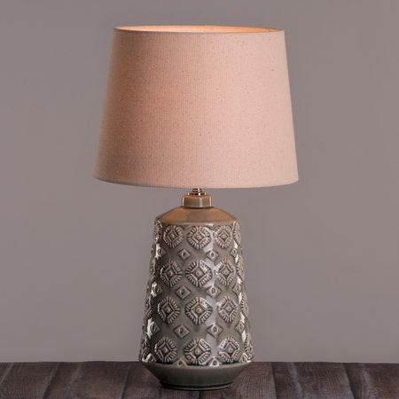 Winter Frost (Cream) Ceramic Table Lamp