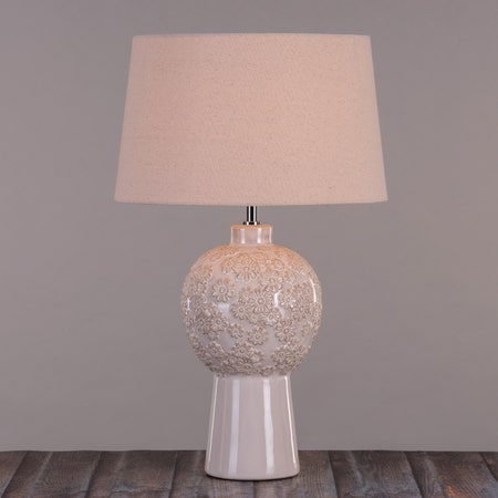 Baby's Breath (Cream) Ceramic Table Lamp