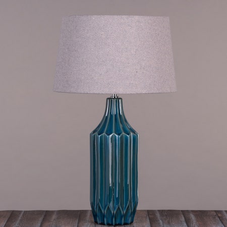 Malibu Madness (Large, Blue) Ceramic Table Lamp