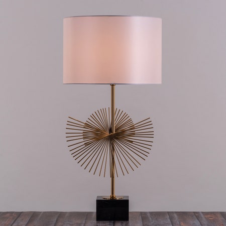 Time After Time (Gold, Black) Marble Table Lamp