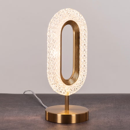 Glowed Up (Gold, 3 Color Dimmable LED with Remote Control) Table Lamp