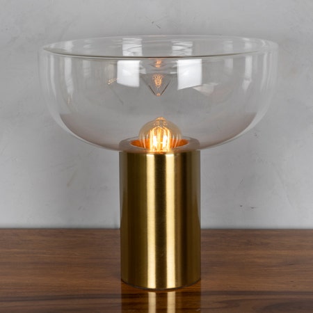 Bonfire (Gold) Clear Glass Table Lamp