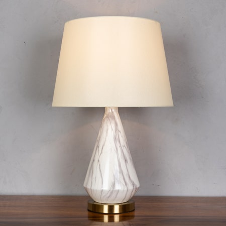 RSVP (White) Marble Table Lamp