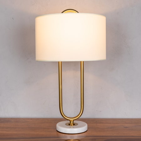 Hold Me Close (Gold, White) Marble Table Lamp