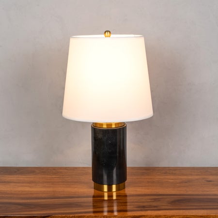 Lasting Love (Black, Gold) Marble Table Lamp