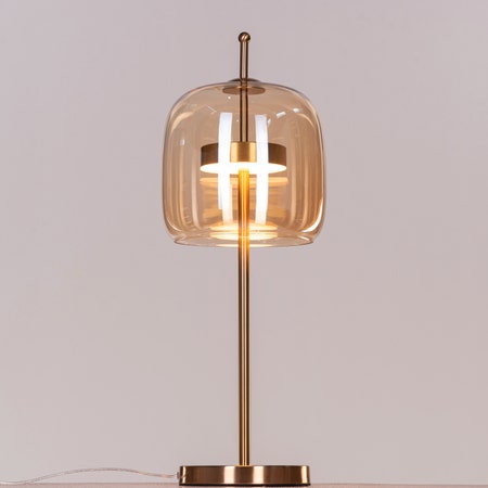 Sweet Escape (Amber, Built-In LED) Glass Table Lamp