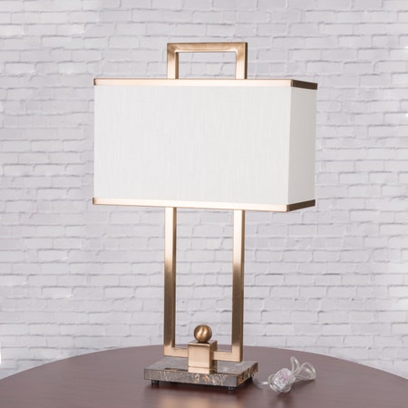 Gold & Behold (White) Marble Table Lamp