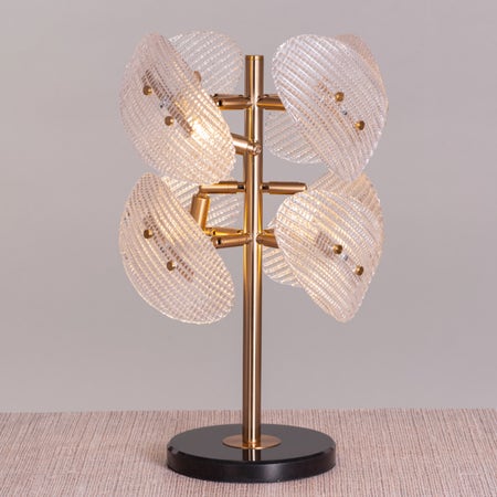 Do the Right Thing (Gold, Black) Marble Crystal Table Lamp