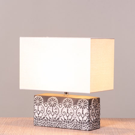 Yes I will (White,Grey) Table Lamp