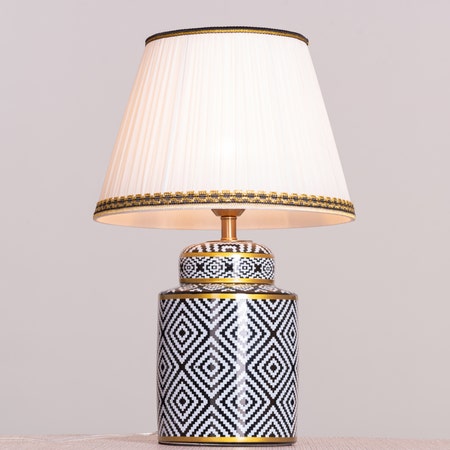 Be Amazing (Gold, Black, White) Ceramic Table Lamp