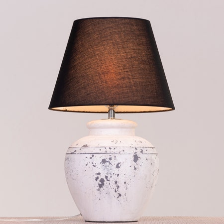 Say It Back (White, Black) Ceramic Table Lamp