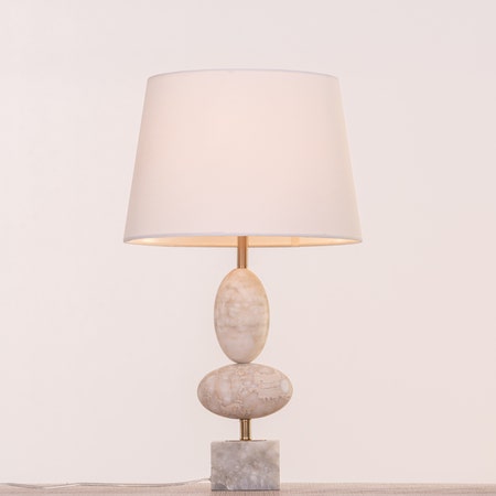 Hands On My Face (Gold) Marble Table Lamp