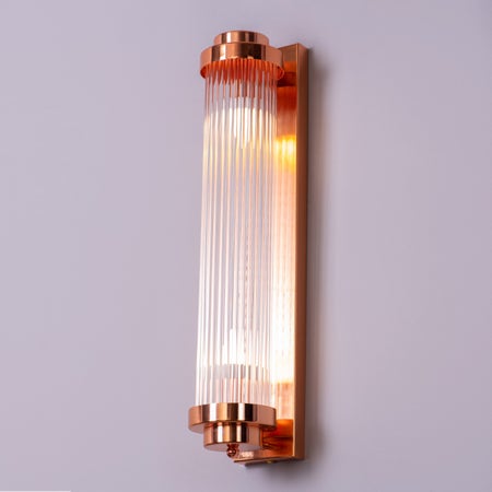 Dream On (Rose Gold) Glass Tube Wall Light