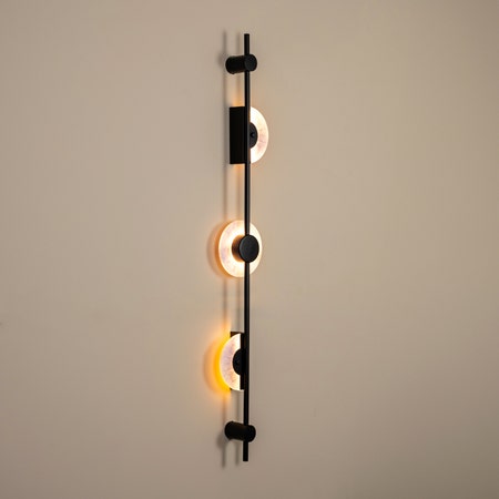 New Dawn (Black, 3 Color LED) Wall Light