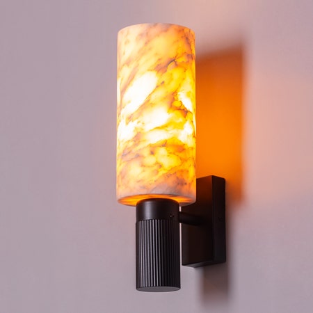 Sandstorm (Black) Alabaster Wall Light