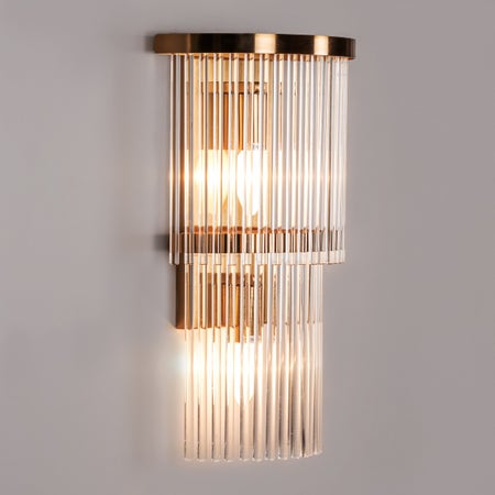 Tipsy (Gold) Glass Tube Wall Light