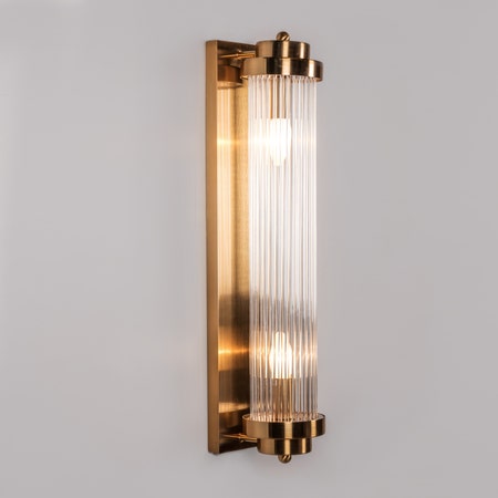 Dream On (Gold) Glass Tube Wall Light