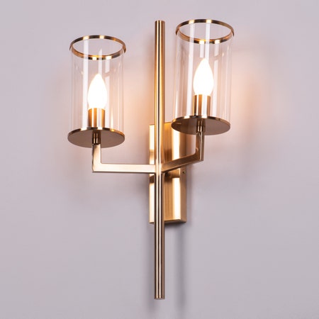 The New Dream (Gold) Clear Glass Wall Light