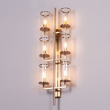 Last Train Home (Gold) Clear Glass Wall Light