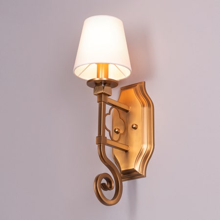 Stuck In My Heart (Gold) Fabric Wall Light