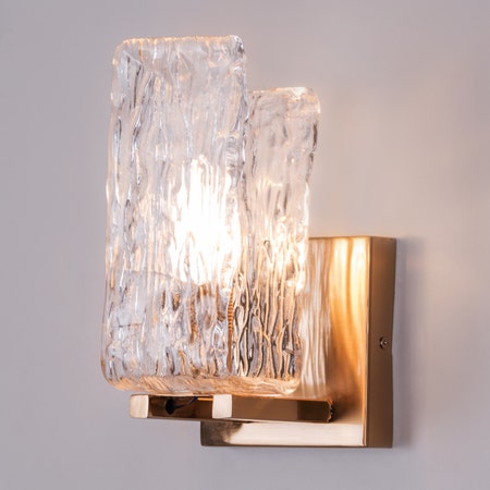 Legacy (Square, Gold) Glass Wall Light