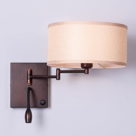 Thinking Out Loud Bedside (Coffee, With LED Downlighter) Wall Light