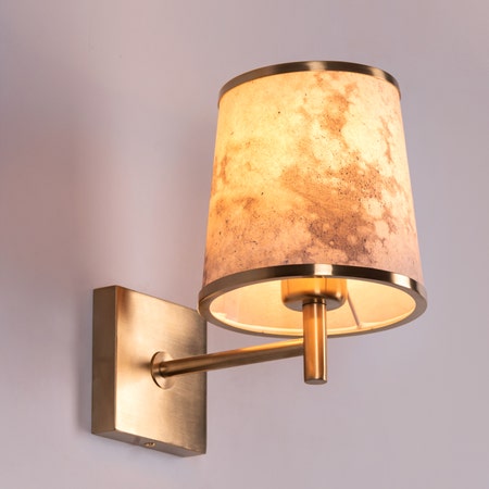 Clean Slate (Gold) Stone Veneer Wall Light