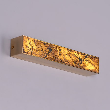 Cloudy Days Translucent (Small, Gold, Built-In LED) Natural Stone Wall Light