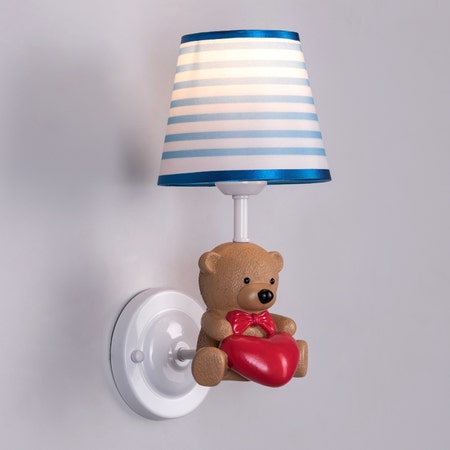 Bear to Care (White) Kid's Room Wall Light