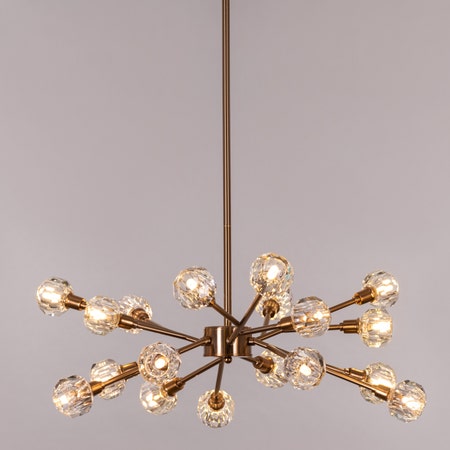 Queen's Necklace (Medium, Gold) Crystal Chandelier