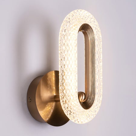 Glowed Up (Gold, Dimmable LED with Remote Control) Wall Light