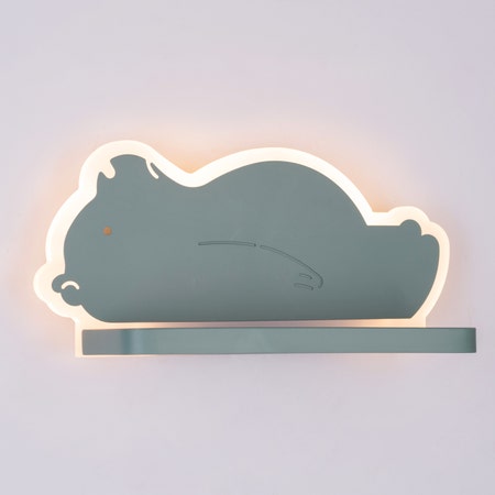 Billy The Bear (Green, Built-In LED) Kid's Room Wall Light