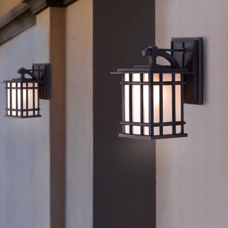 Pulsar (Black) Outdoor / Indoor Wall Light 