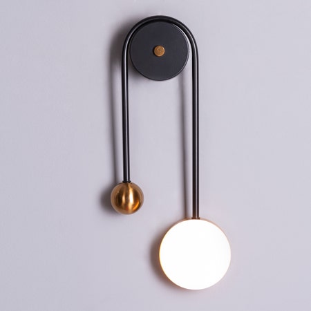 New Season (Black, Built-In LED) Wall Light