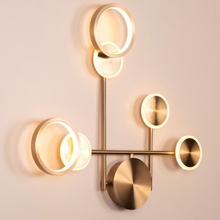 Run Escape (Large, Gold, Built-In LED) Wall Light