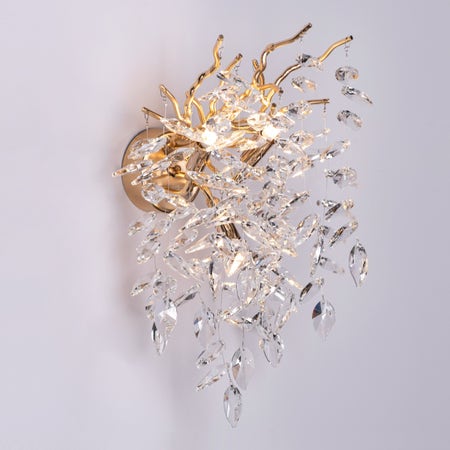 Moral Of The Story (Gold) Crystal Wall Light