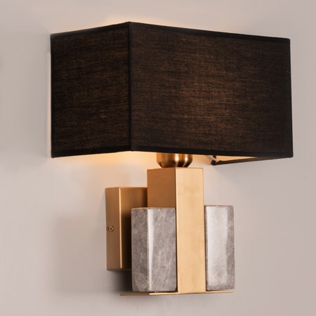 Your Majesty (Gold, Grey) Marble Wall Light