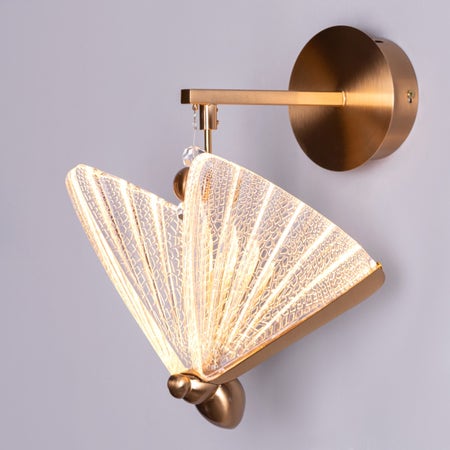 Butterfly Wishes (Gold, Dimmable LED with Remote Control) Wall Light