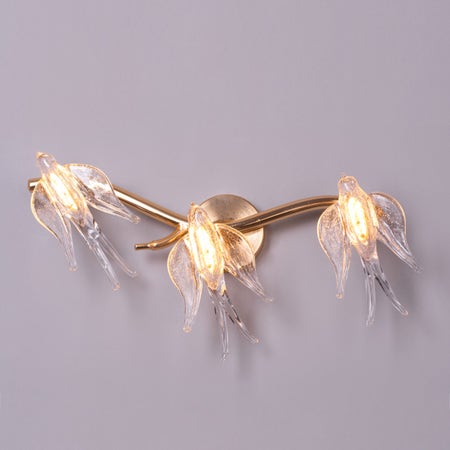 Birds Of Paradise (Gold, Dimmable LED with Remote Control) Wall Light